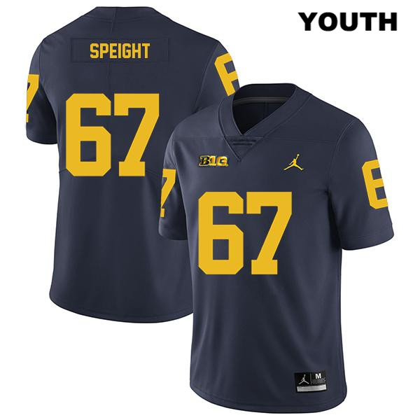 Youth NCAA Michigan Wolverines Jess Speight #67 Navy Jordan Brand Authentic Stitched Legend Football College Jersey LZ25M00DI